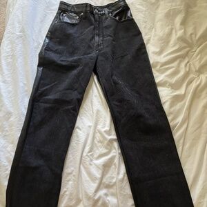 Abercrombie Mixed Fabric Ultra High Rise Ankle Jeans Size 26
